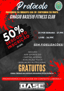 cartaz ginasio flyer base519 fitness club